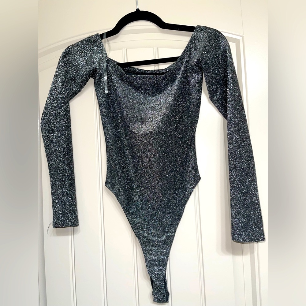 Black sparkly bodysuit Size: Small